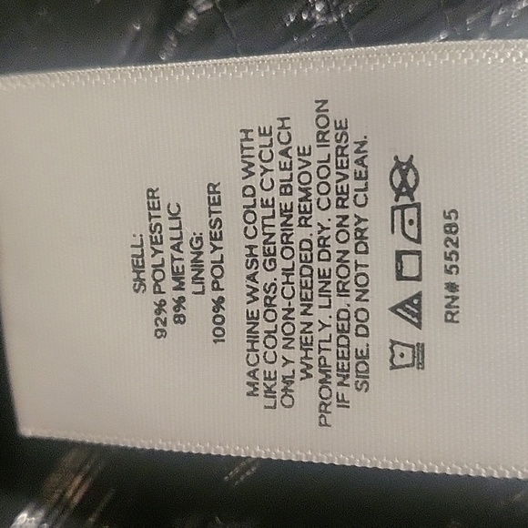 Express Black with Silver Thread Smocked Waist Full Sleeve Blouse - Size XS - Picture 12 of 12